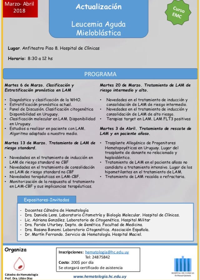 Curso de Actualización: #Leucemia Aguda Mieloblástica